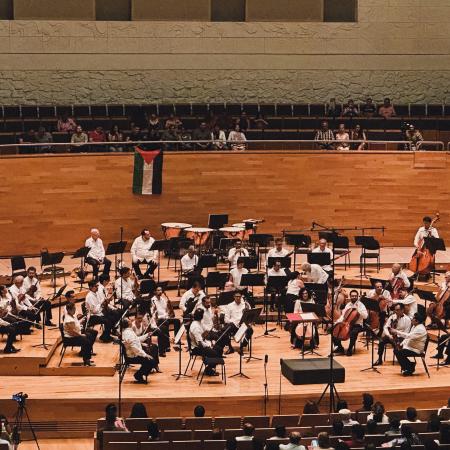 Palestine protest at the orchestra ;0